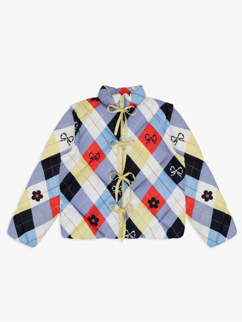 Lisa Says Gah Lady Puffer Jacket Cirque Argyle Large